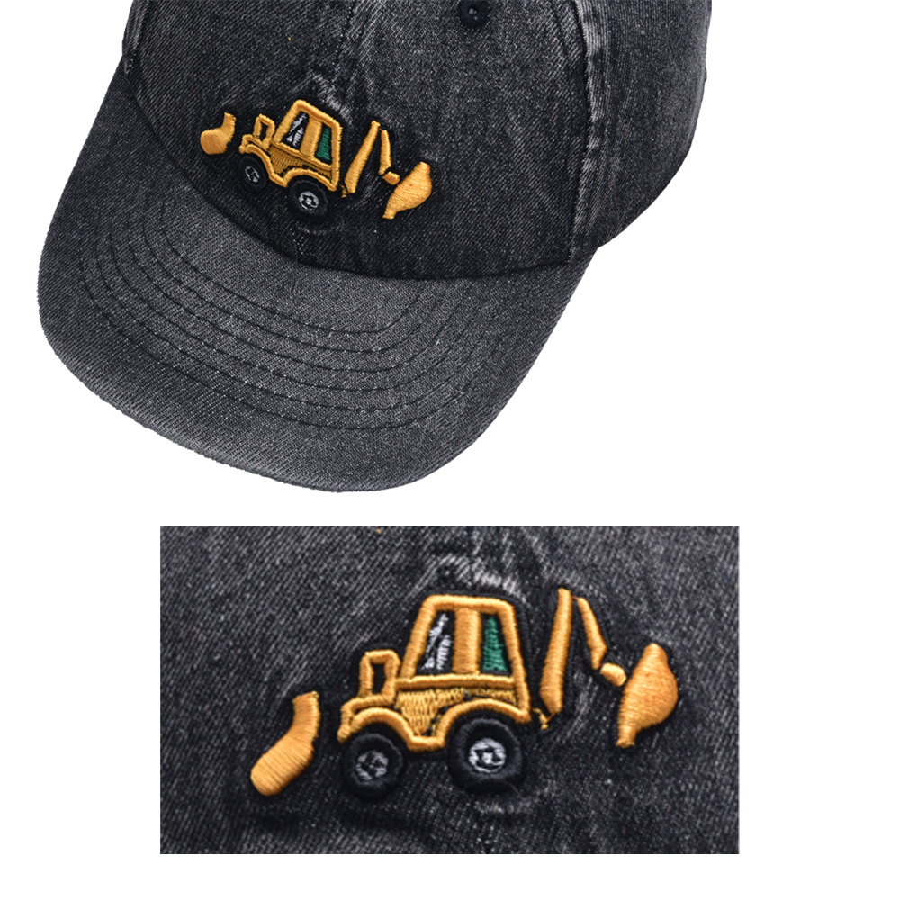Children Unisex Classic Style Excavator Embroidery Baseball Cap display picture 8