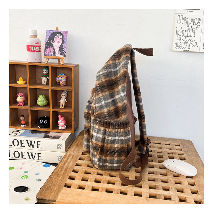 Plaid Casual Daily Women's Backpack display picture 4