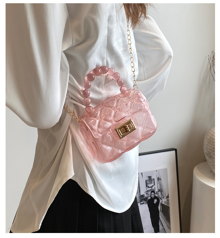 Women's PVC Solid Color Cute Lock Clasp Handbag display picture 1