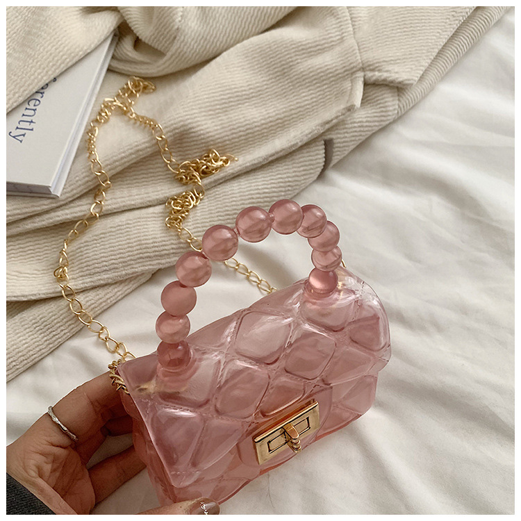 Women's PVC Solid Color Cute Lock Clasp Handbag display picture 10
