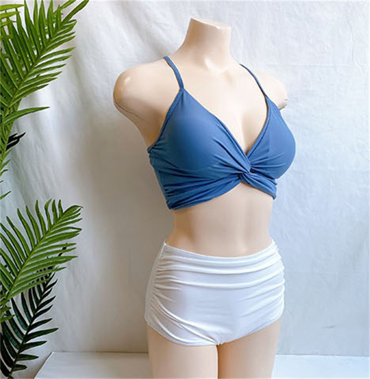 Women's Solid Color 2 Pieces Set Bikinis Swimwear display picture 23