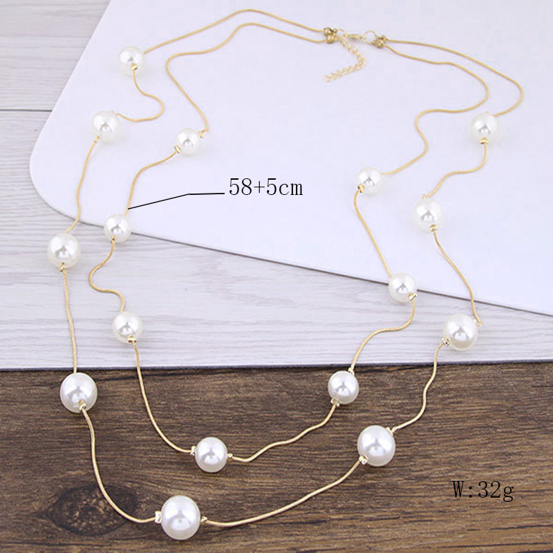 Fashion Necklace Pearl Synthetic Resin Wholesale Necklace display picture 4