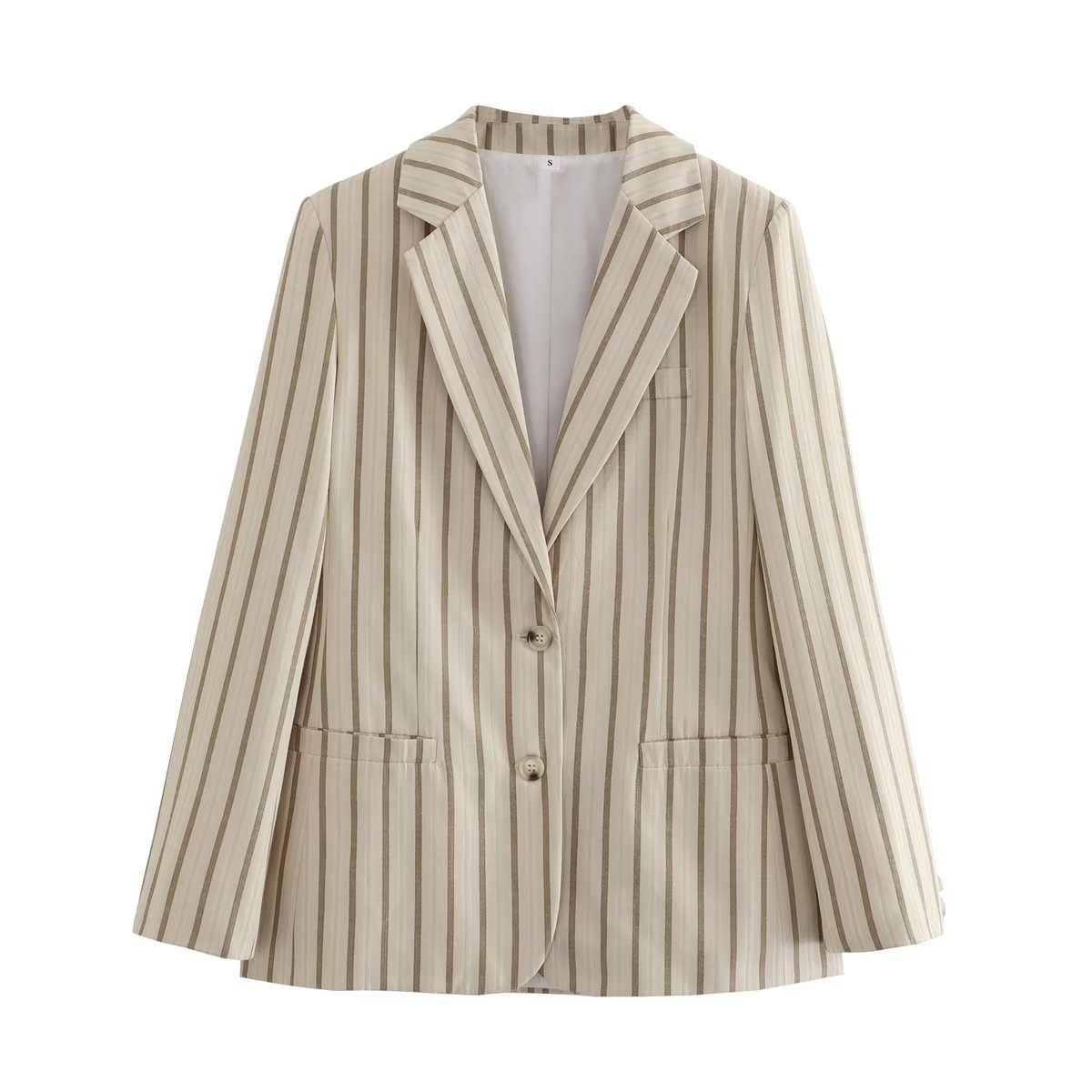Women's Coat Long Sleeve Blazers Casual Simple Style Stripe display picture 6