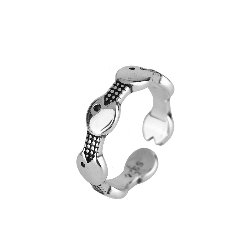 Wholesale Simple Style Fish Copper Plating Silver Plated Open Rings display picture 1