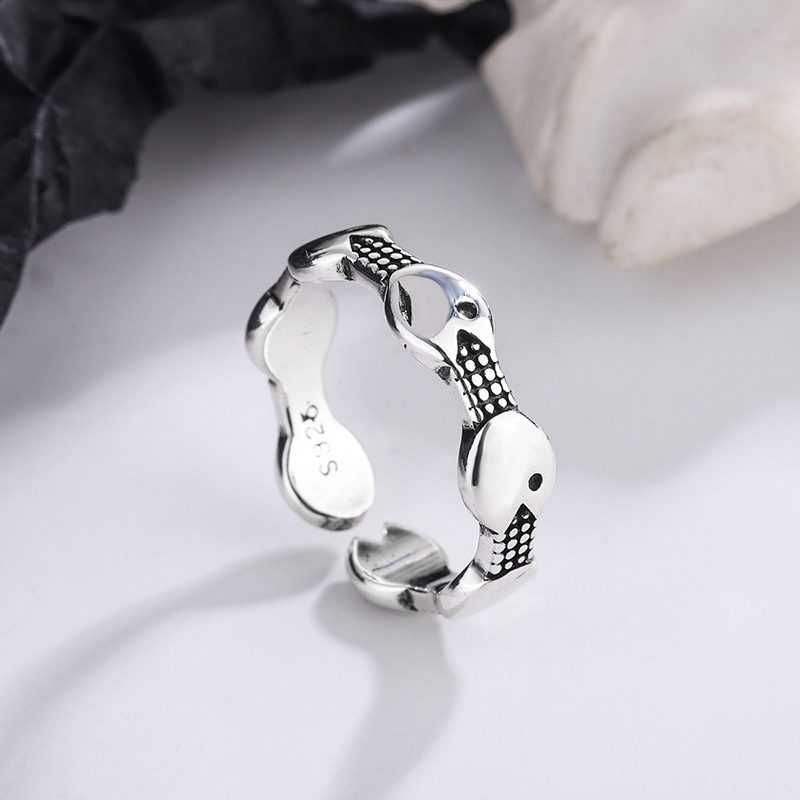 Wholesale Simple Style Fish Copper Plating Silver Plated Open Rings display picture 3
