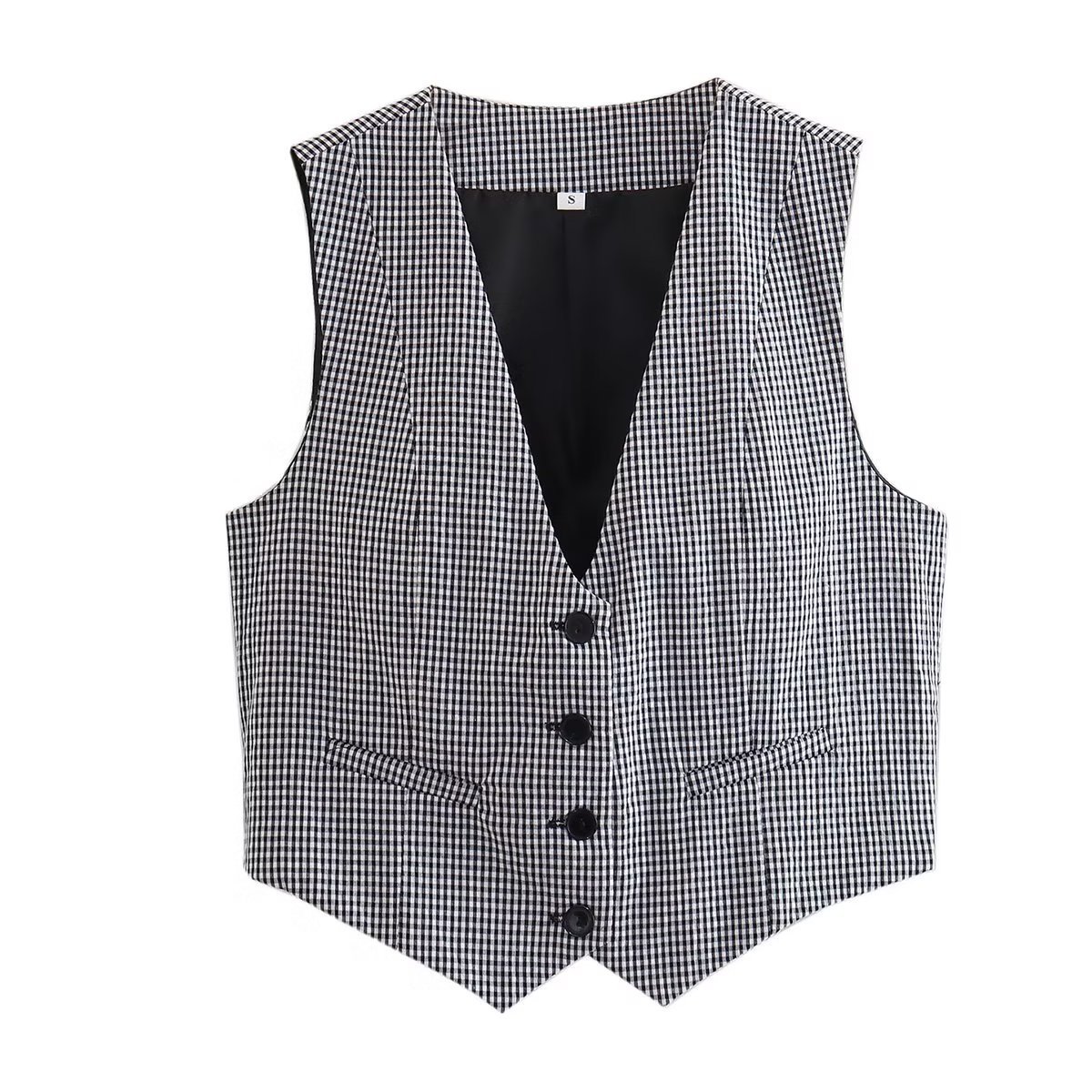 Women's British Style Solid Color Pocket Vest display picture 48