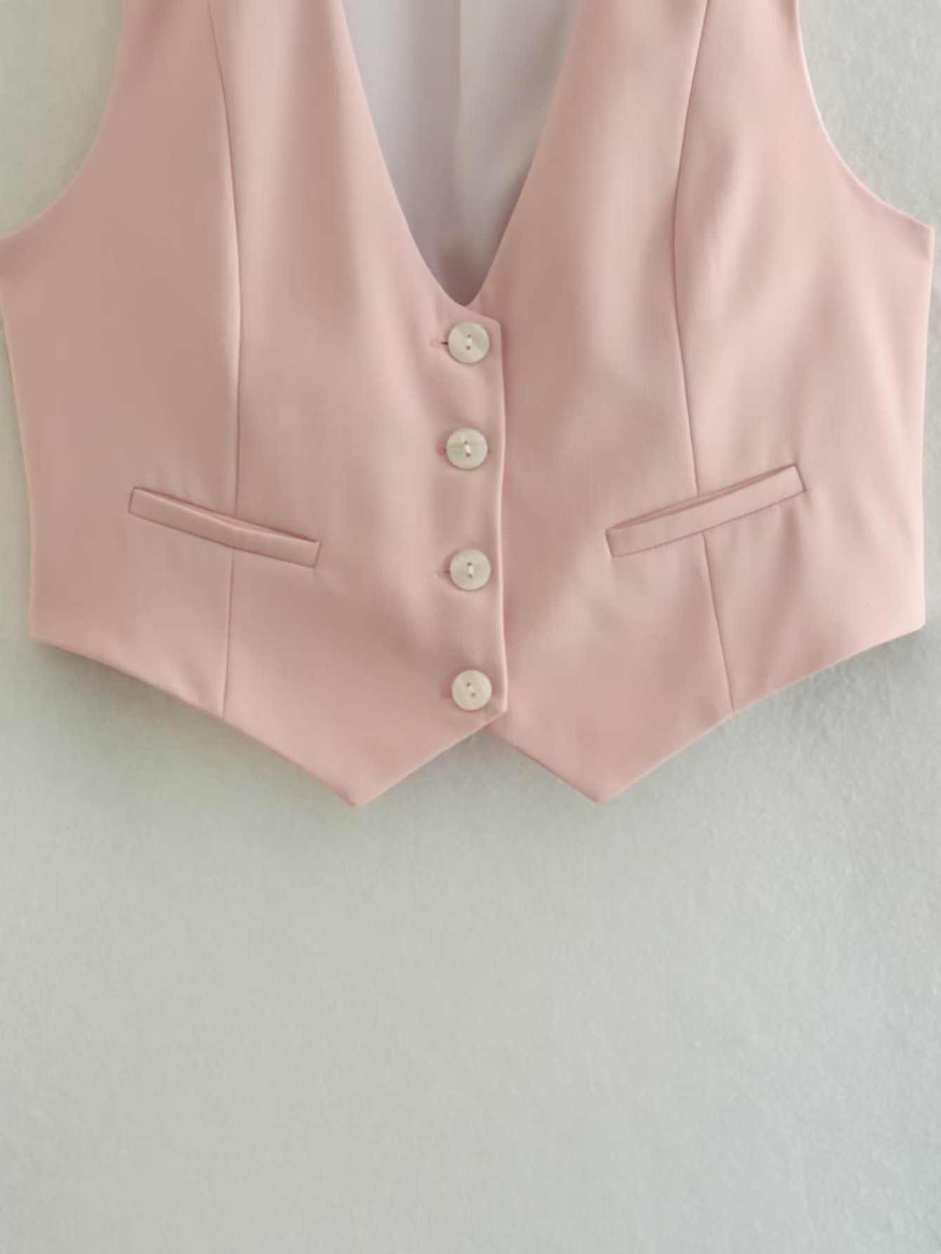 Women's British Style Solid Color Pocket Vest display picture 30