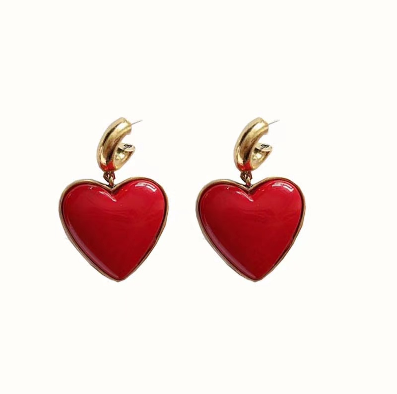1 Pair Exaggerated Simple Style Korean Style Oval Heart Shape Snowflake Plating Inlay Alloy Rhinestones Pearl Gold Plated Silver Plated Earrings display picture 11