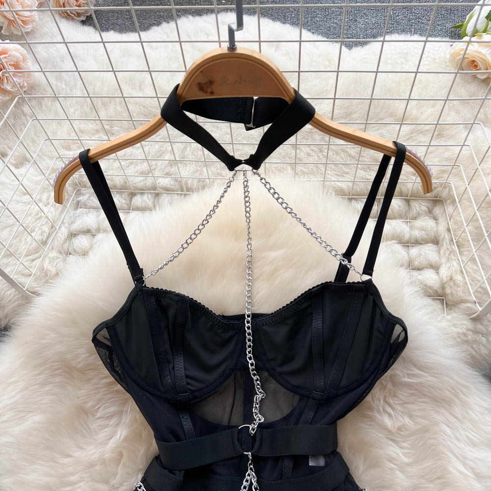 Solid Color Wireless Bra Strapped Busty Sexy Soft Straps Bowknot See-through Sexy Lingerie display picture 16