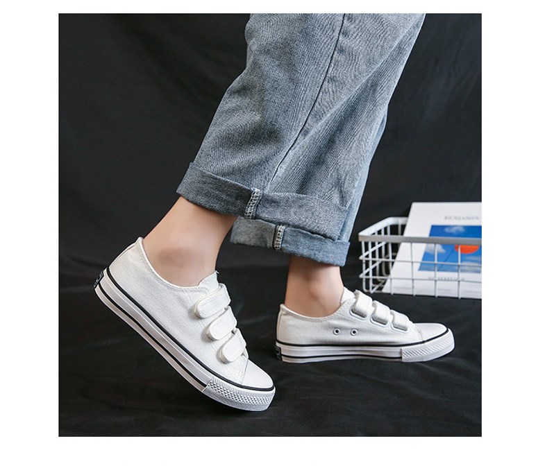Women's Streetwear Solid Color Round Toe Canvas Shoes display picture 2