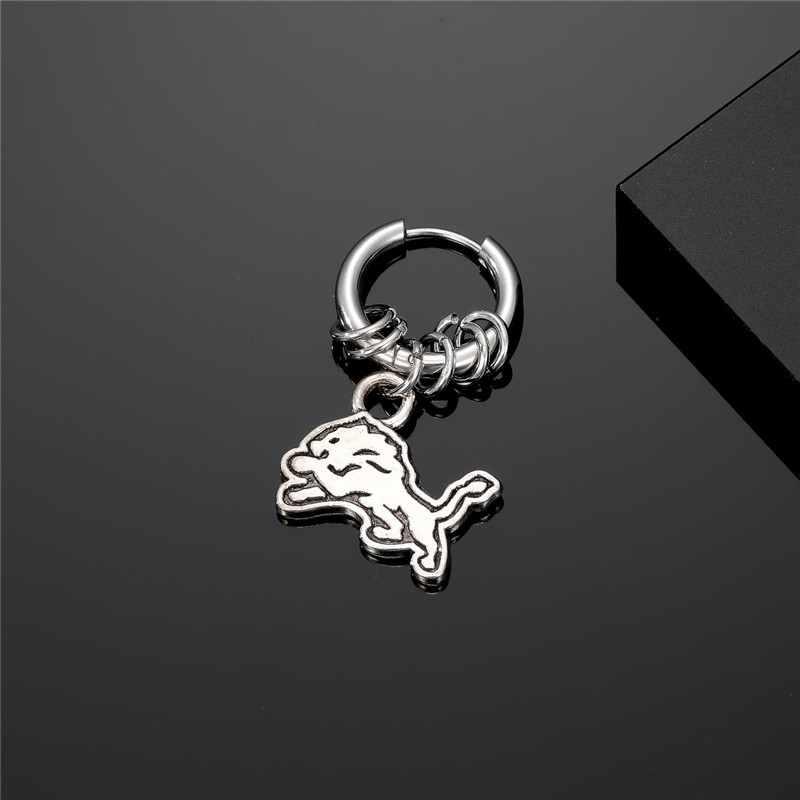 1 Piece Cute Vintage Style Simple Style Fork Dinosaur Solid Color Stainless Steel Alloy Drop Earrings display picture 4