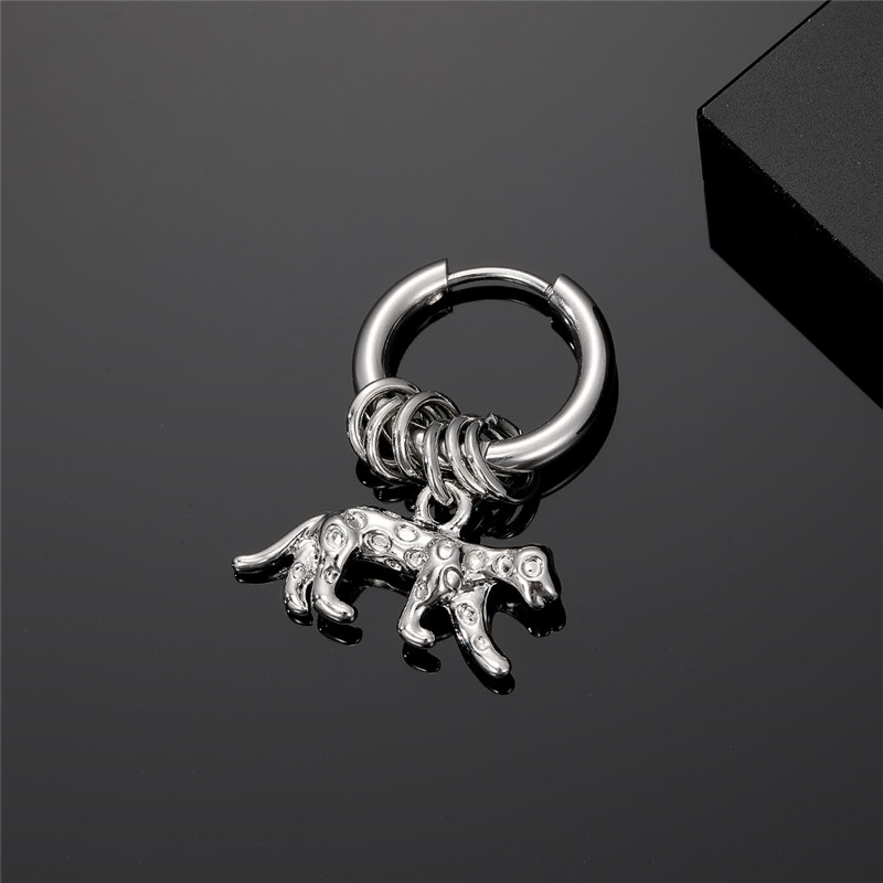 1 Piece Cute Vintage Style Simple Style Fork Dinosaur Solid Color Stainless Steel Alloy Drop Earrings display picture 8