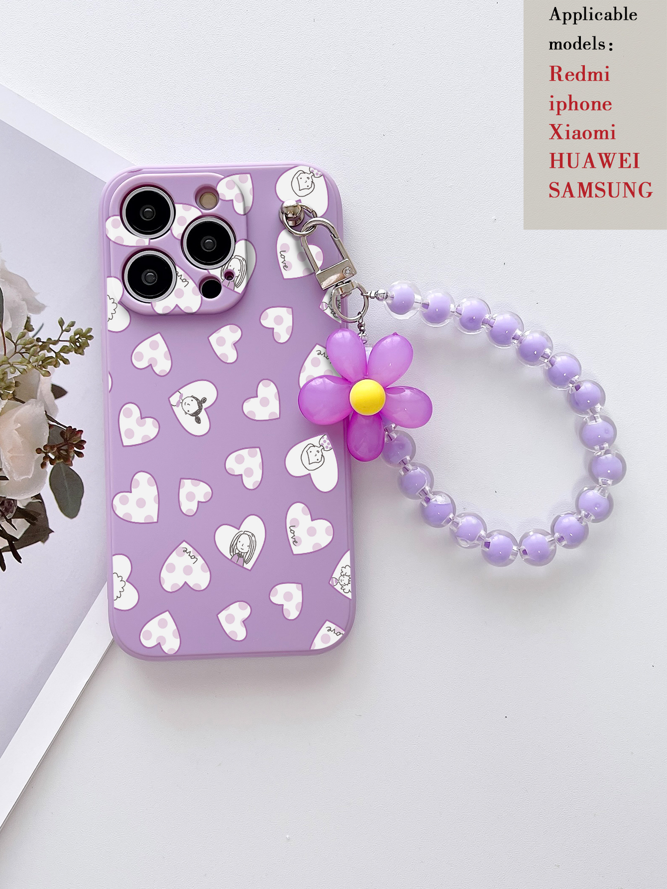 Artistic Streetwear Letter Heart Shape Tpu   Phone Cases display picture 2