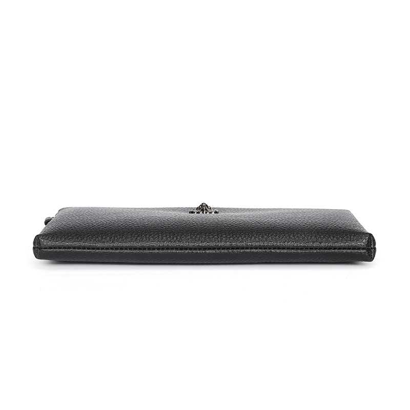 Men's Solid Color Litchi Pattern Pu Leather Zipper Clutch Bag display picture 13