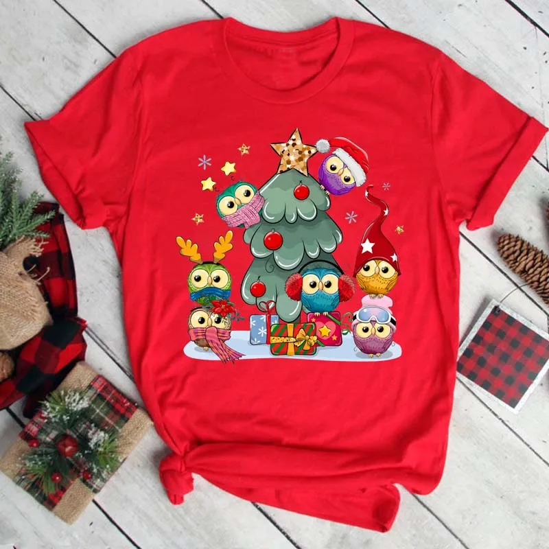 Women's T-shirt Sleeveless T-Shirts Simple Style Animal Cartoon Christmas Tree display picture 4