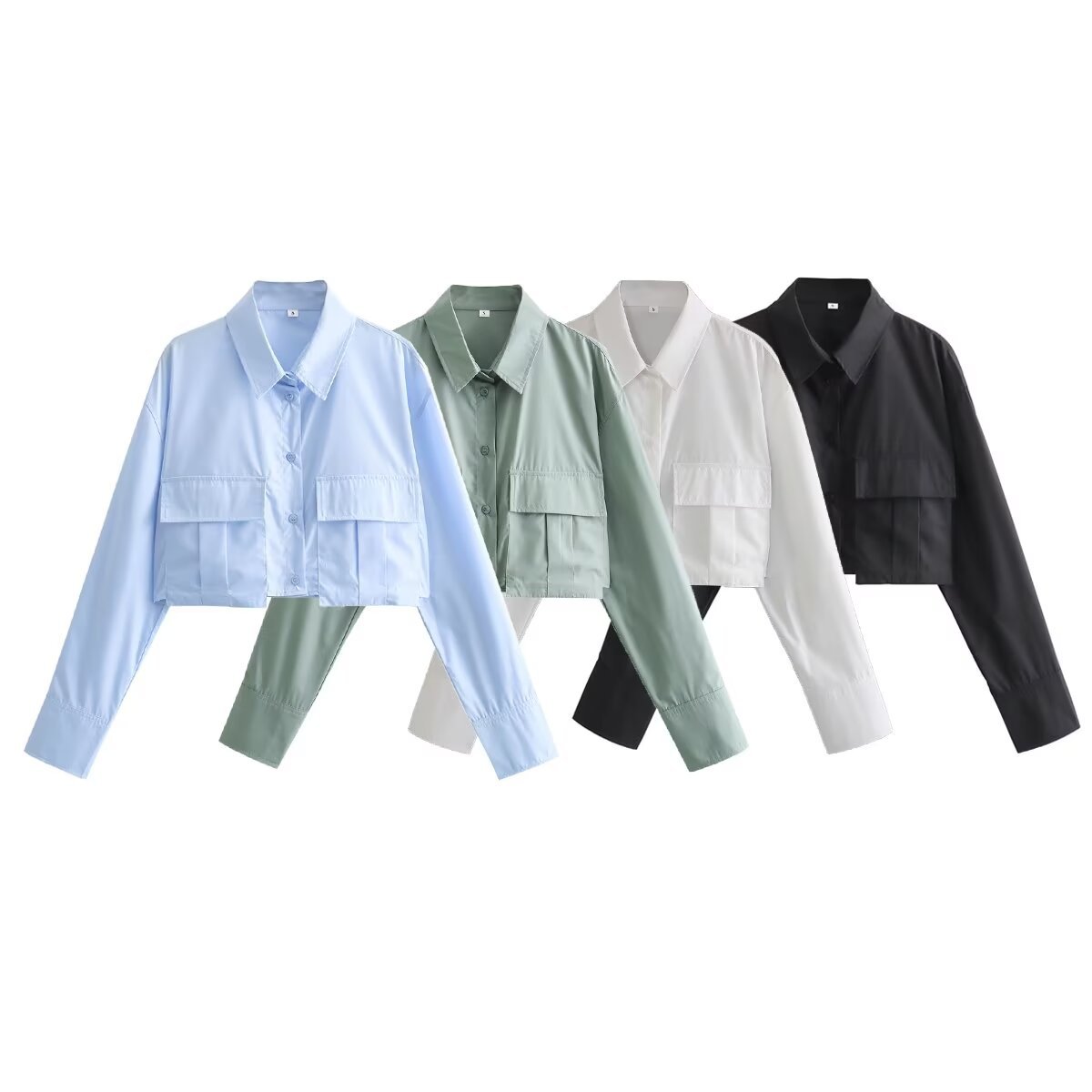 Women's Blouse Long Sleeve Blouses Pocket Simple Style Solid Color display picture 10