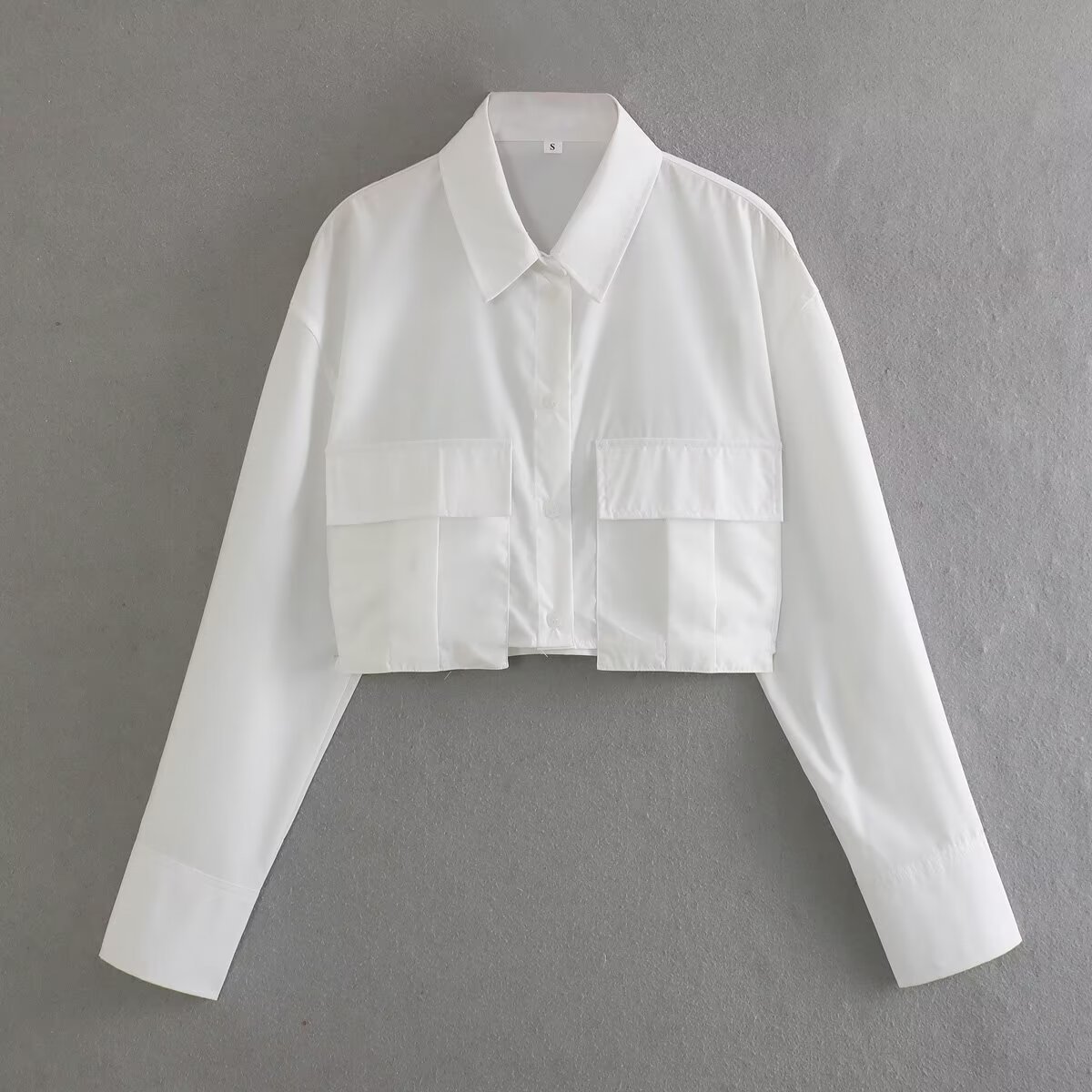 Women's Blouse Long Sleeve Blouses Pocket Simple Style Solid Color display picture 11