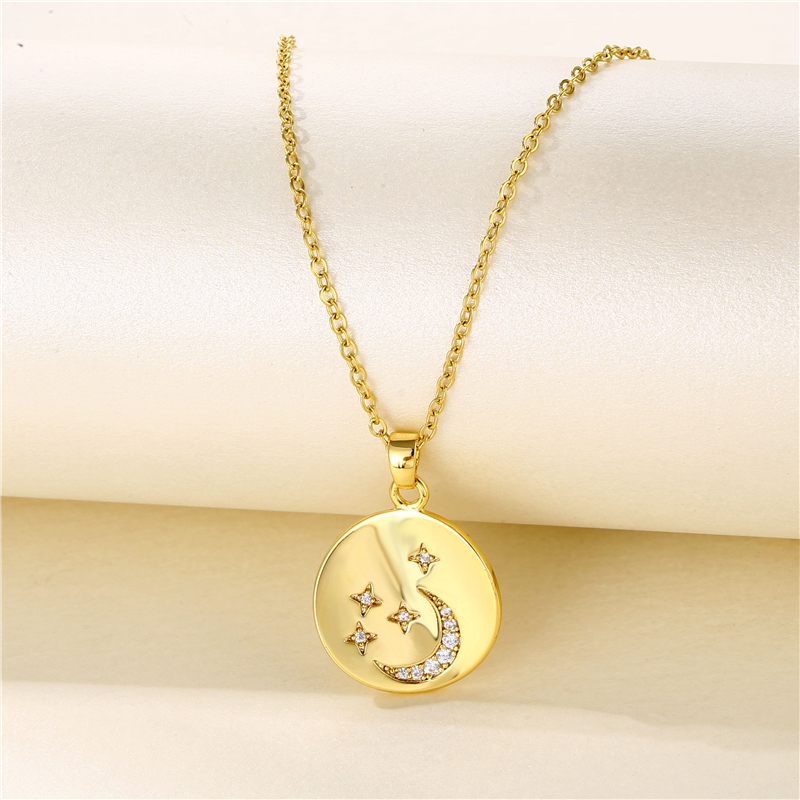 Simple Style Heart Shape Key Stainless Steel Titanium Steel Plating Inlay Zircon 18k Gold Plated Gold Plated Pendant Necklace display picture 3