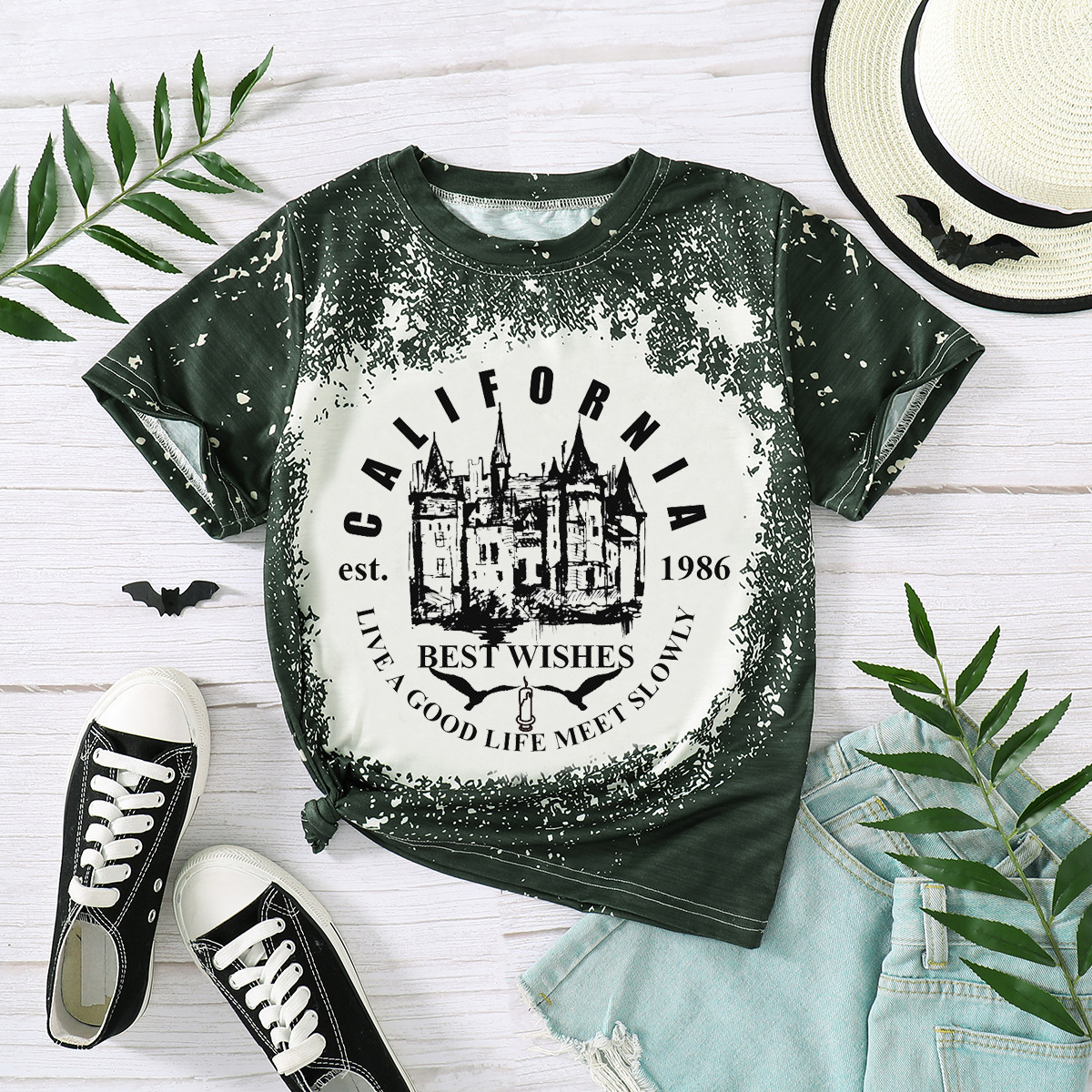 Casual Castle Letter Printing Polyester T-shirts & Shirts display picture 1