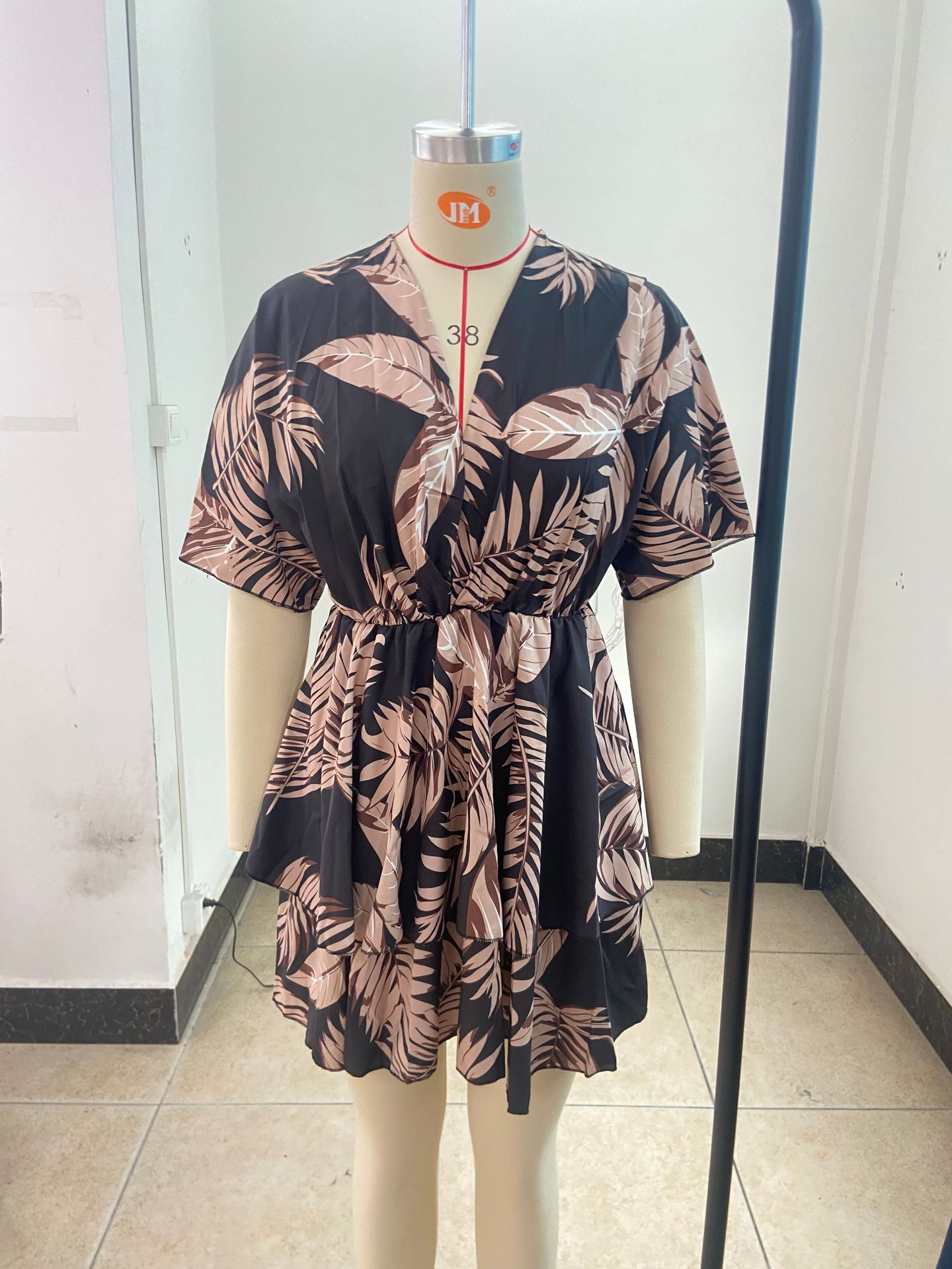 Women's A-line Skirt Casual V Neck Printing 3/4 Length Sleeve Printing Knee-length Daily display picture 30