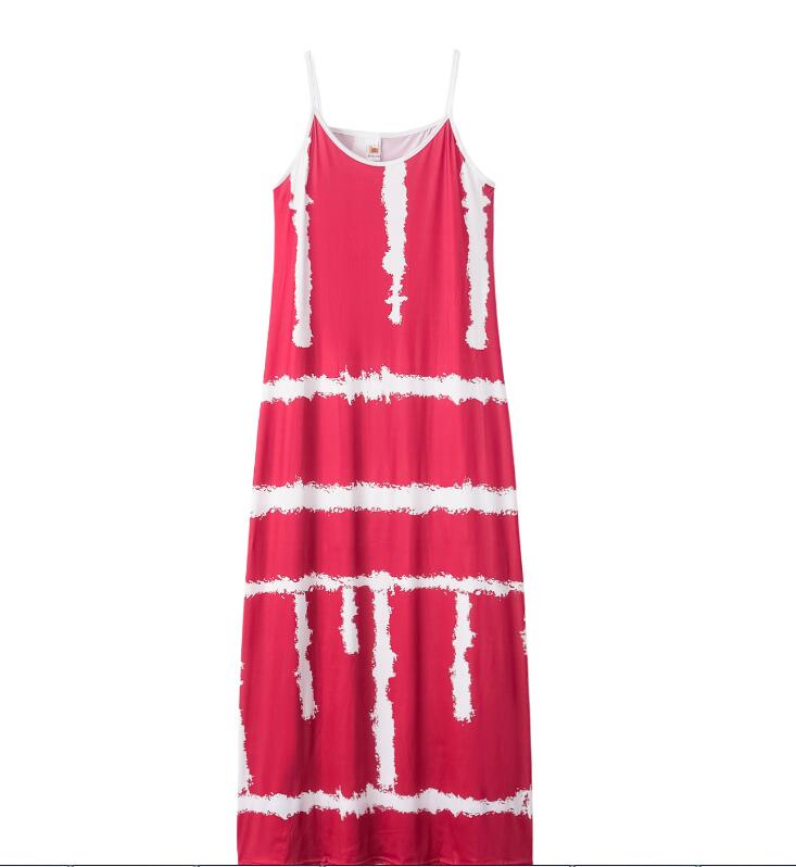 Women's A-line Skirt Casual Bohemian U Neck Printing Sleeveless Solid Color Maxi Long Dress Travel Daily display picture 12