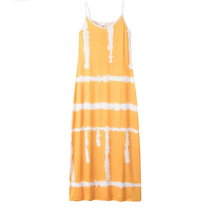 Women's A-line Skirt Casual Bohemian U Neck Printing Sleeveless Solid Color Maxi Long Dress Travel Daily display picture 11