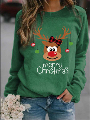 Women's Hoodie Long Sleeve Hoodies & Sweatshirts Printing Casual Letter Deer display picture 10