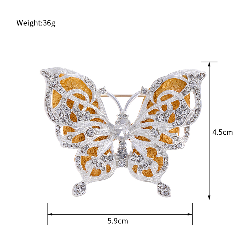 Simple Style Flower Butterfly Bow Knot Alloy Inlay Rhinestones Women's Brooches display picture 4