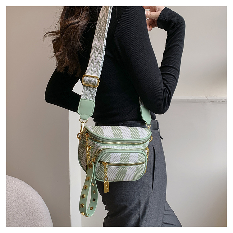Women's Pu Leather Color Block Vintage Style Square Zipper Shoulder Bag display picture 1