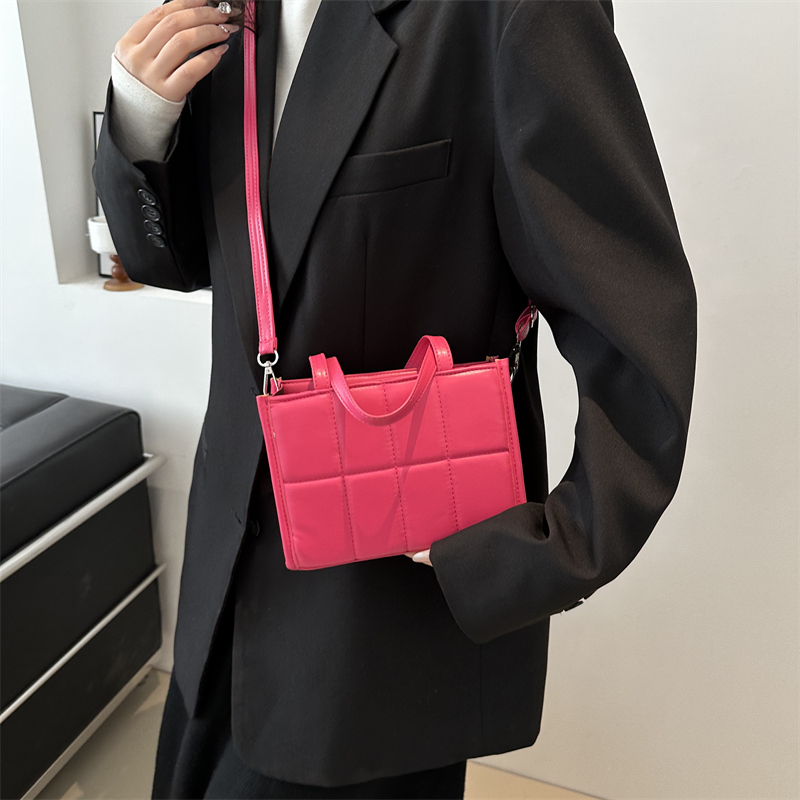 Frau Pu-leder Einfarbig Klassischer Stil Quadrat Reißverschluss Handtasche display picture 10