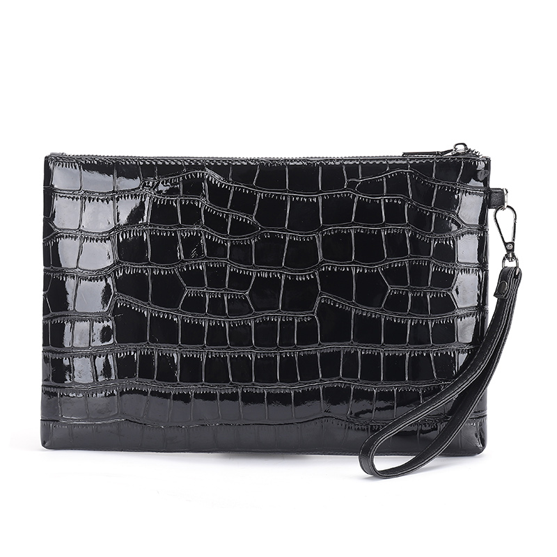 Men's Crocodile Weave Zipper Clutch Bag display picture 10