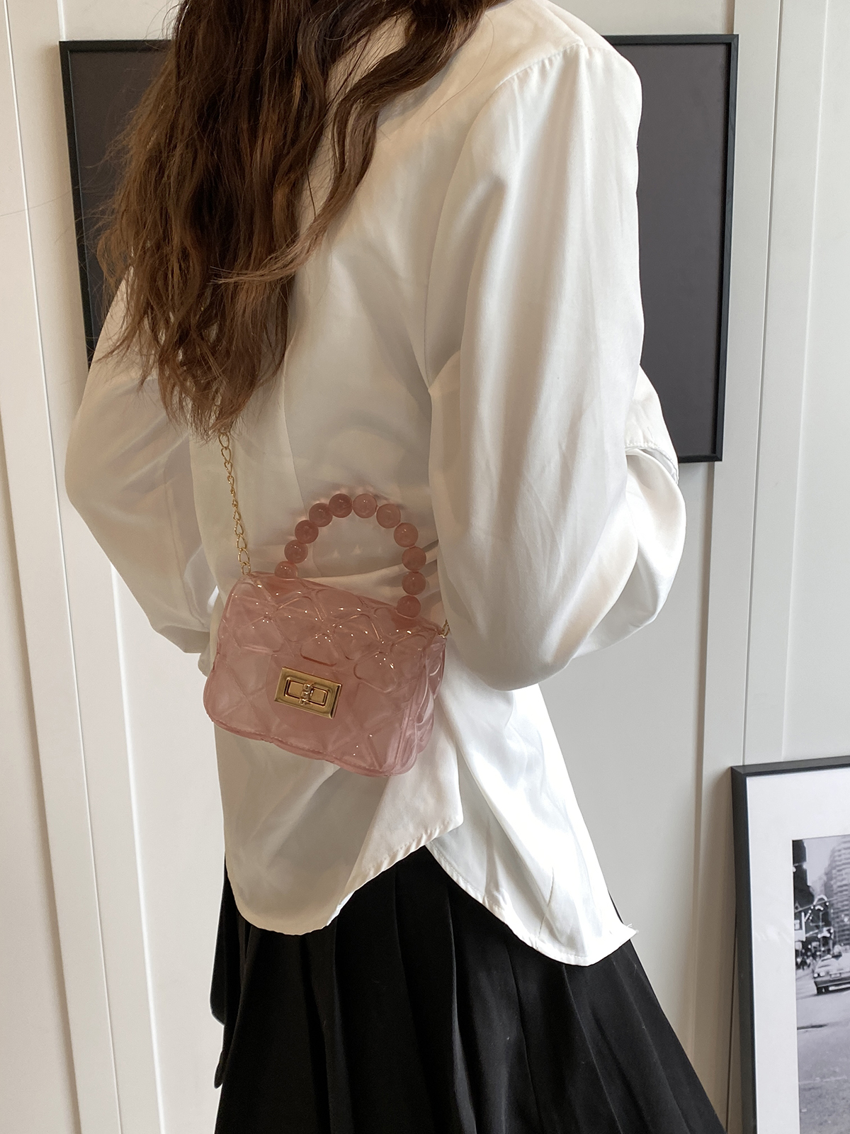 Women's PVC Solid Color Elegant Flip Cover Handbag display picture 1