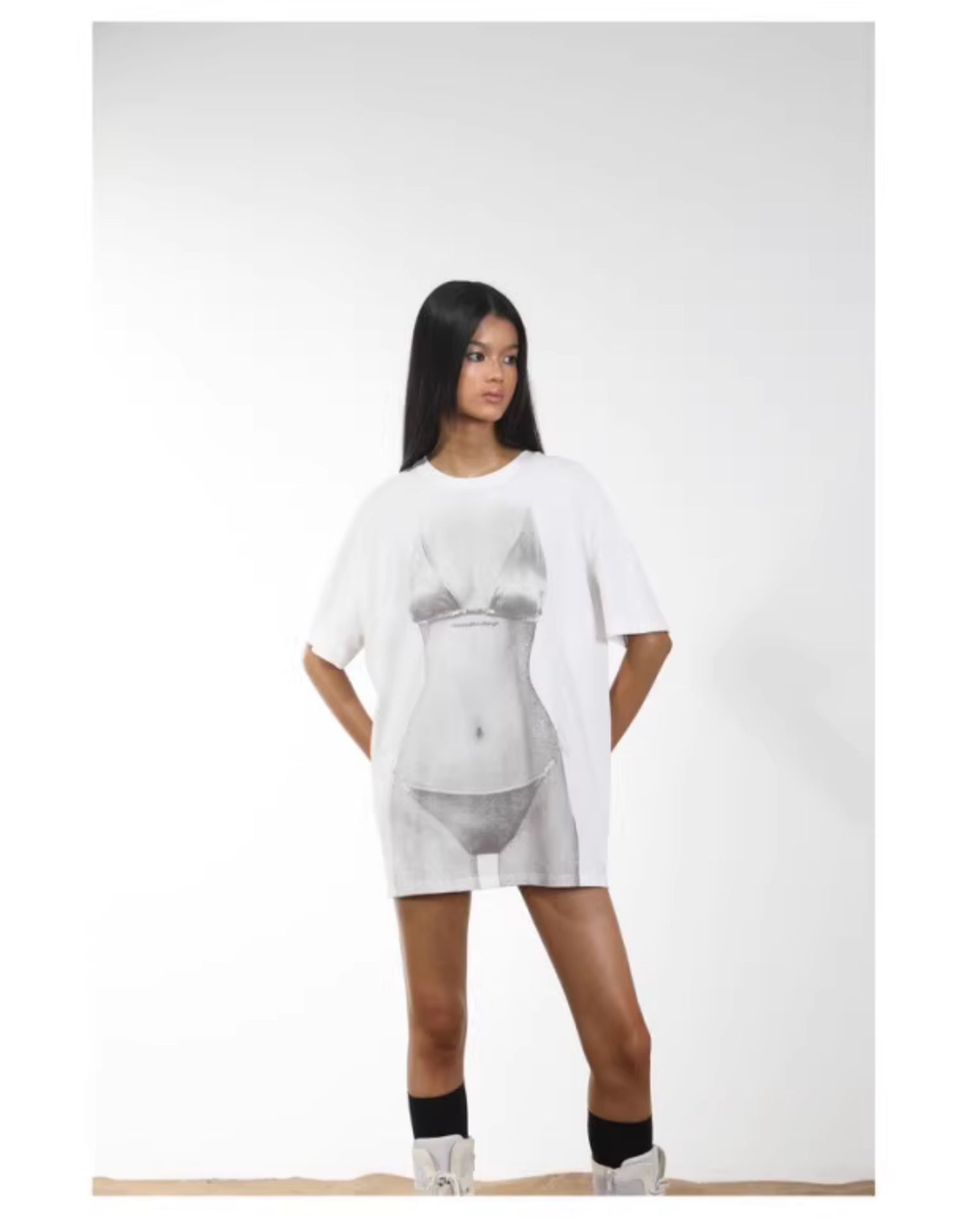 Women's T-shirt Short Sleeve T-shirts Printing Sexy Streetwear Human display picture 30