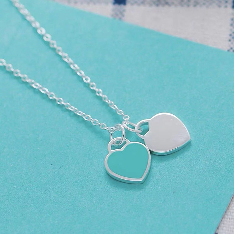 Casual Simple Style Heart Shape Titanium Steel Enamel Pendant Necklace display picture 2
