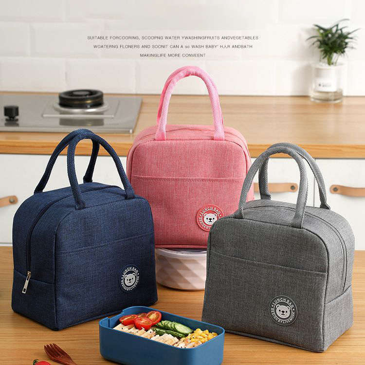 Kid's Adults Polyester Solid Color Classic Style Weave Square Zipper Lunch Bag Handbag display picture 7