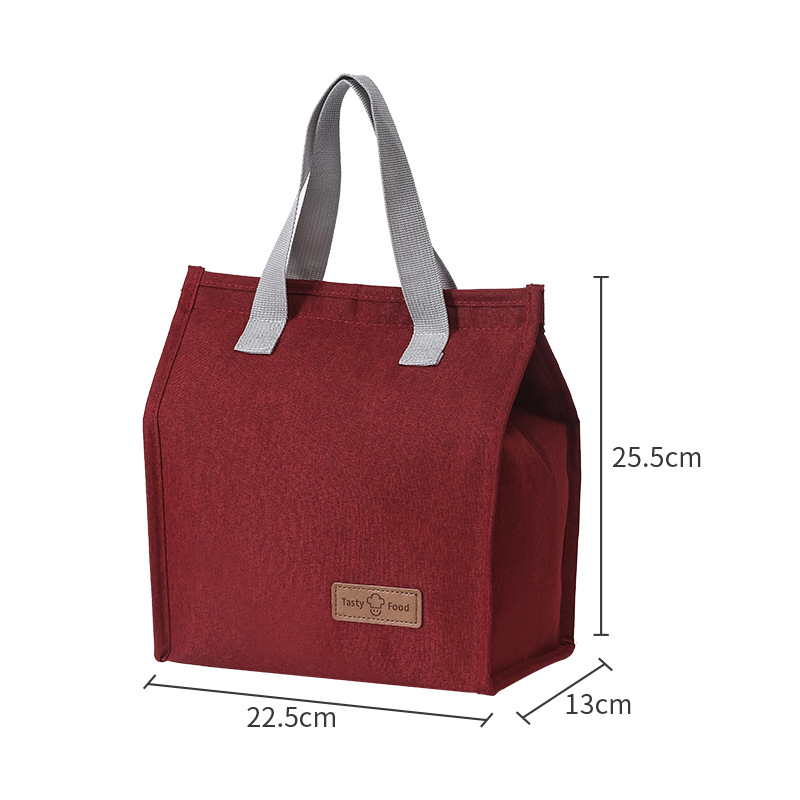 Girl's Unisex Boy's Polyester Solid Color Classic Style Sewing Thread Square Magnetic Buckle Lunch Bag Handbag display picture 9