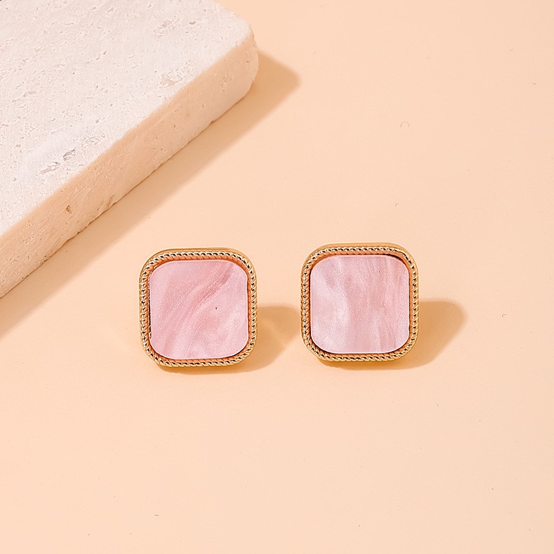 1 Pair Simple Style Geometric Alloy Ear Studs display picture 8