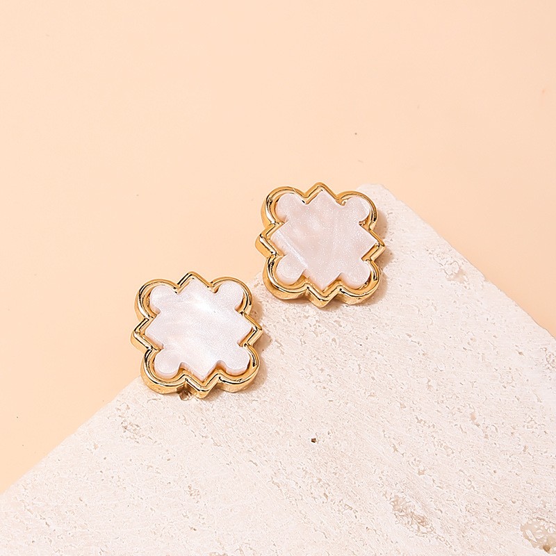 1 Pair Simple Style Geometric Alloy Ear Studs display picture 16