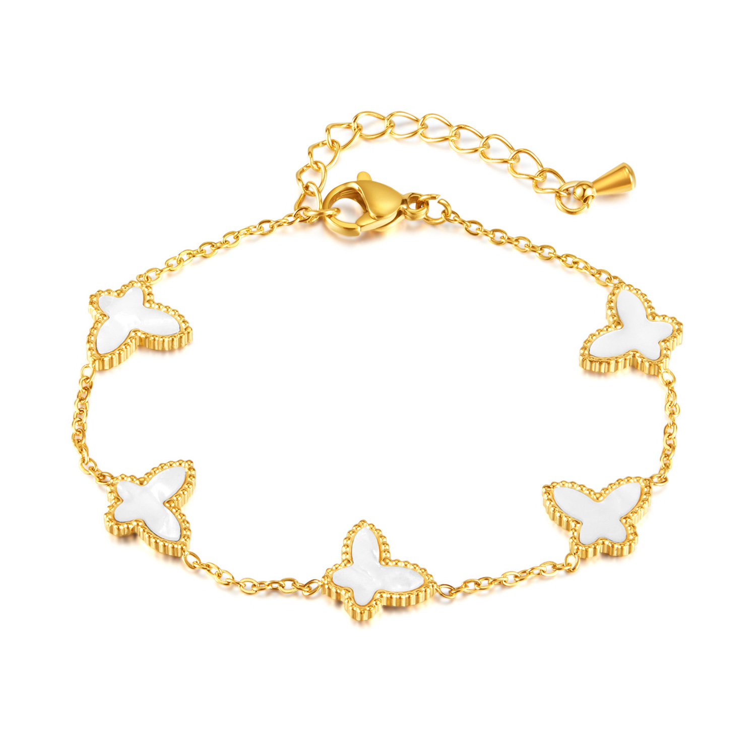 Elegant Lady Butterfly Stainless Steel Bracelets display picture 1