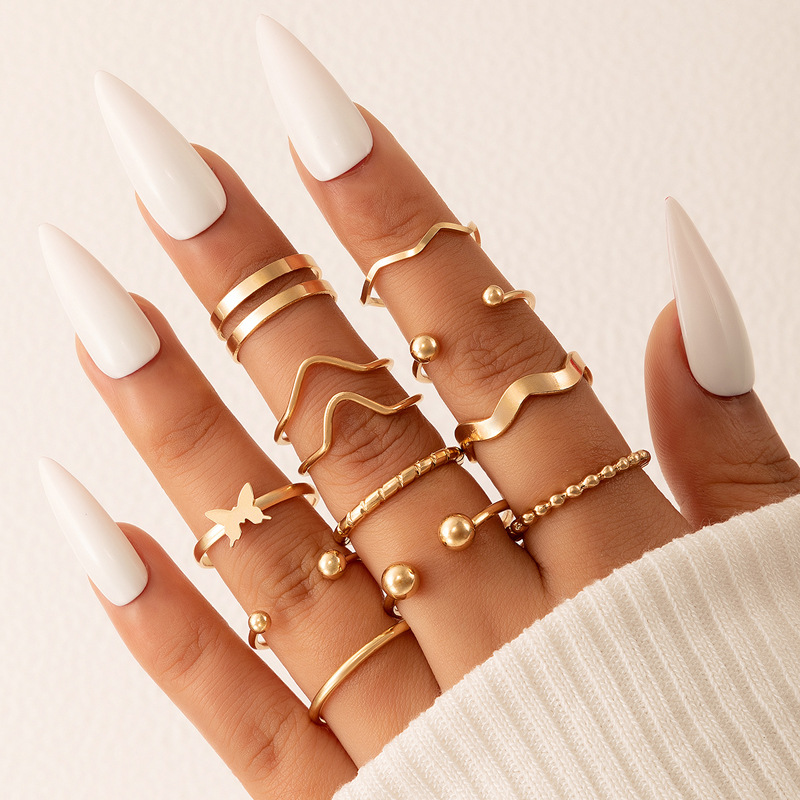 Fashion Geometric Alloy Rings display picture 9