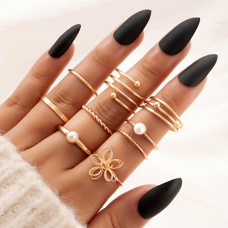Fashion Geometric Alloy Rings display picture 11