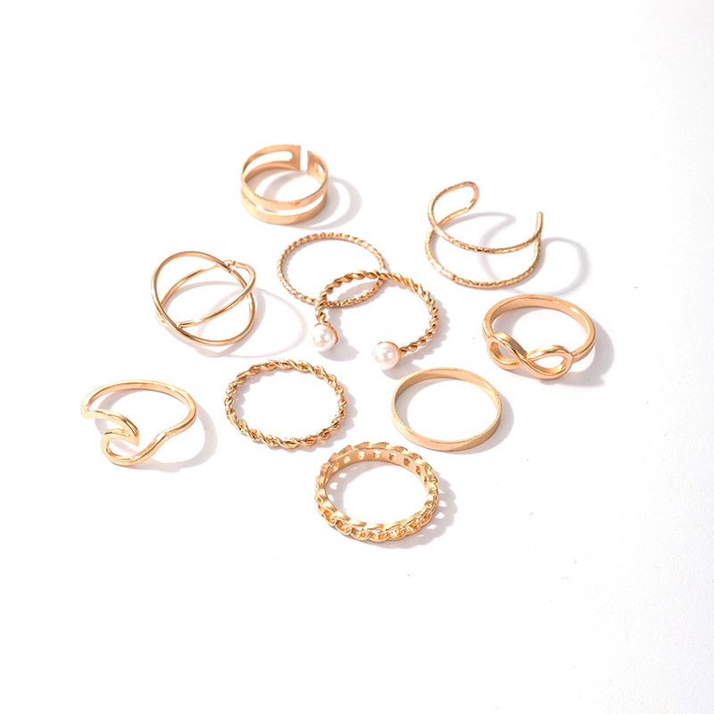 Fashion Geometric Alloy Rings display picture 7